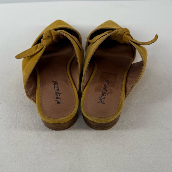 Jeffrey Campbell Suede Point Toe Bow Charlin Mule in Mustard‎ Size 7.5 - Picture 4 of 7
